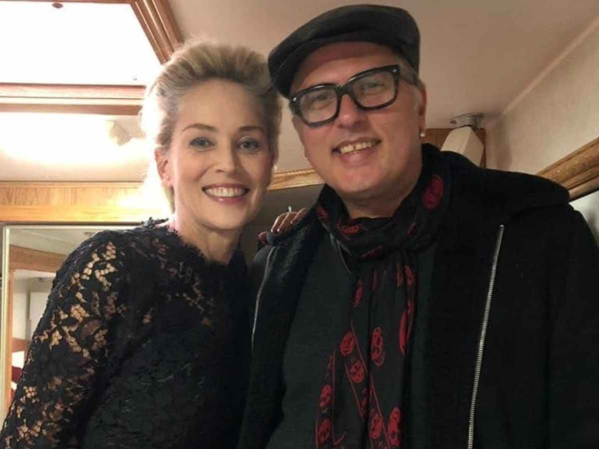 Luca Canfora con Sharon Stone